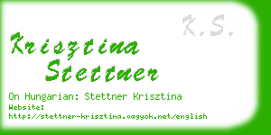 krisztina stettner business card